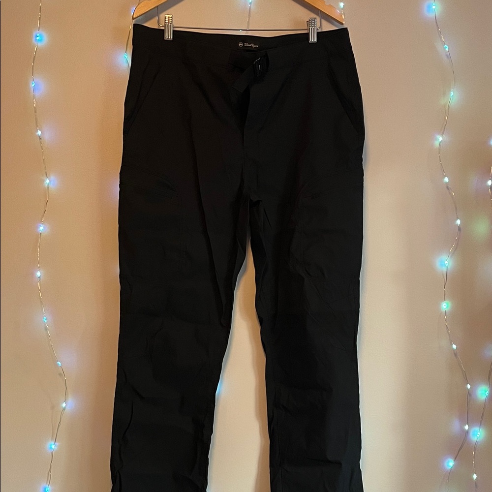 Men's Black Cargo Pants with Drawstring Waist